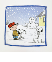 スヌーピー スノーデイ ミニタオル ホワイト 西川 日本製 SNOOPY