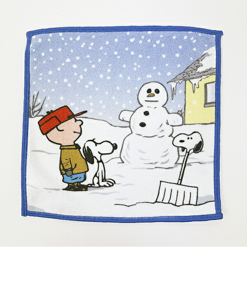 スヌーピー スノーデイ ミニタオル ホワイト 西川 日本製 SNOOPY