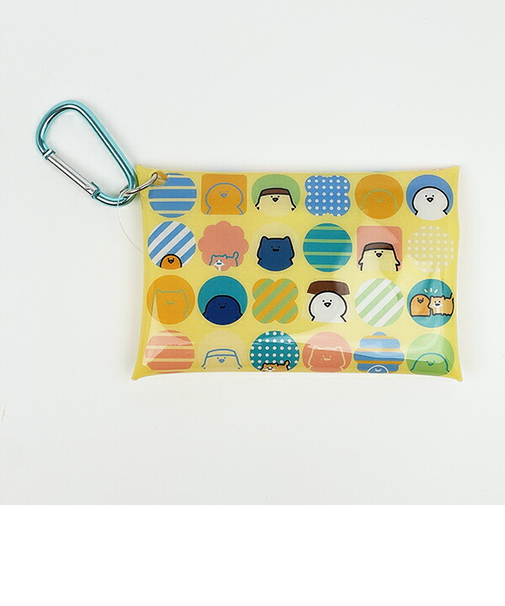 お文具といっしょ プリンさん カラビナ付きミニマルチケース ピンク