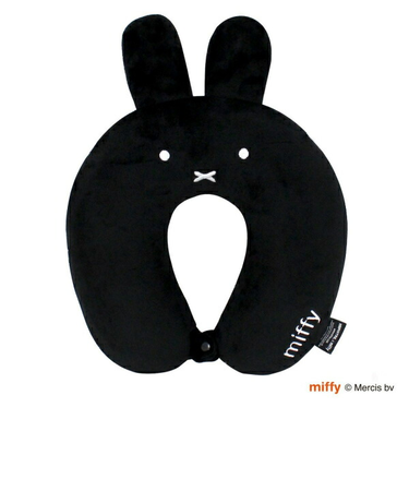 ミッフィー miffy 低反発ネックピロー (ブラック) 旅行
