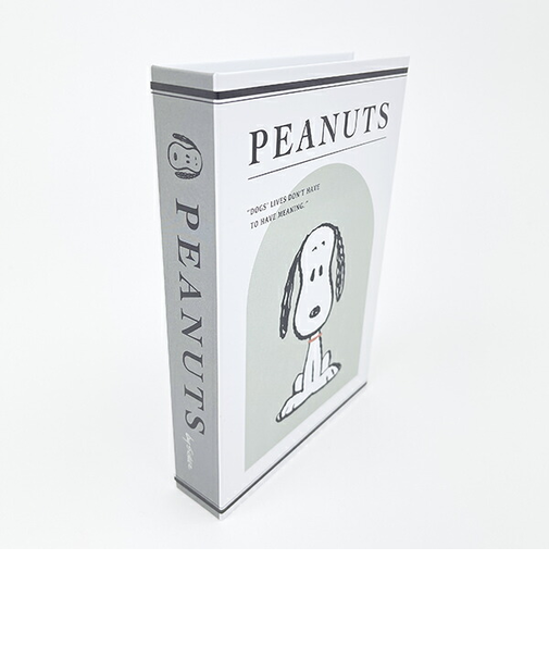 スヌーピー ブック型ボックス ロングスリム ホワイト SNOOPY
