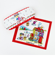 水森亜土 メガネケース ジテンシャ (レッド)