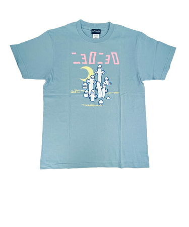 ムーミン ニョロニョロ Tシャツ(M) ブルー アパレル MOOMIN