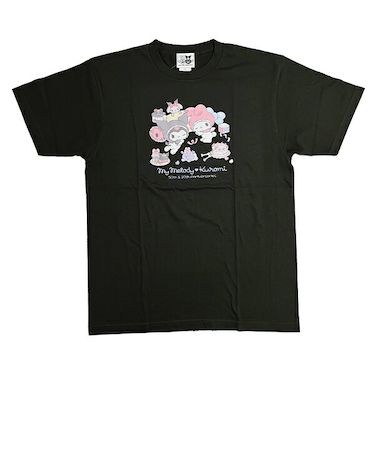 サンリオ マイメロディ50th ＆クロミ20th エンジェルTシャツ(L) ブラック アパレル Sanrio