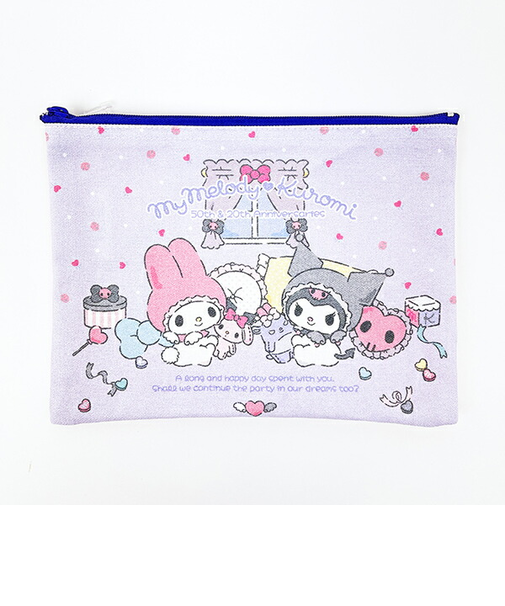 サンリオ マイメロディ50th&クロミ20th アニバーサリー エンジェルフラットポーチ 日本製 Sanrio