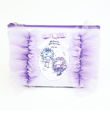 サンリオ キキララ 50th×DOLLY MIX フリル舟形ティッシュポーチ ライトパープル Sanrio