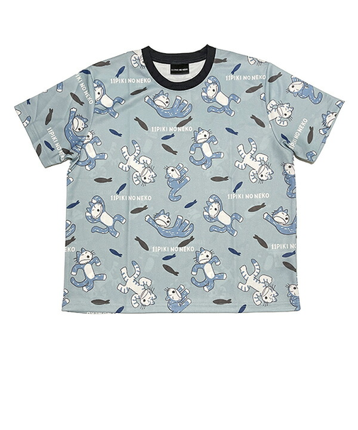 11ぴきのねこ びっくり ドライメッシュTシャツ(ブルー) アパレル