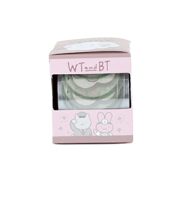 ホワイトタイガーとブラックタイガー ロールデコレーションシール メッセージ 文具