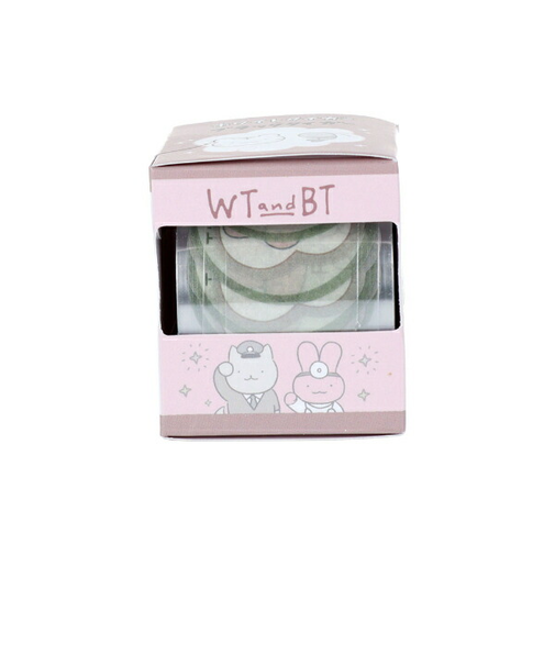 ホワイトタイガーとブラックタイガー ロールデコレーションシール メッセージ 文具