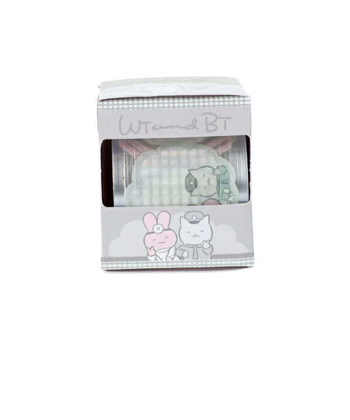 ホワイトタイガーとブラックタイガー ロールデコレーションシール ラベル 文具