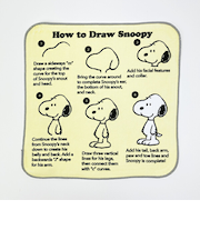 スヌーピー ドローイング柄 ミニタオル イエロー 西川 SNOOPY