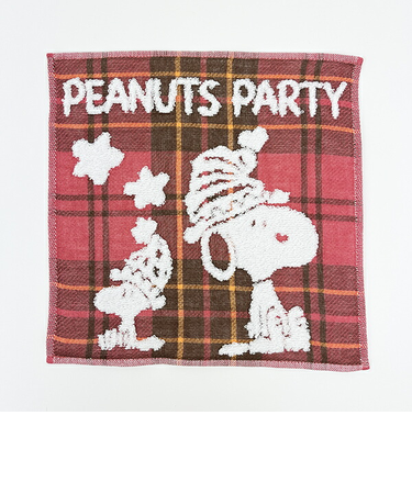 スヌーピー 今治 ミニタオル レッド 西川 日本製 SNOOPY