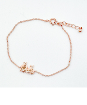 すみっコぐらし えびふらいのしっぽ＆あじふらいのしっぽ ブレスレット ピンクゴールド アクセサリー すみっこ 日本製