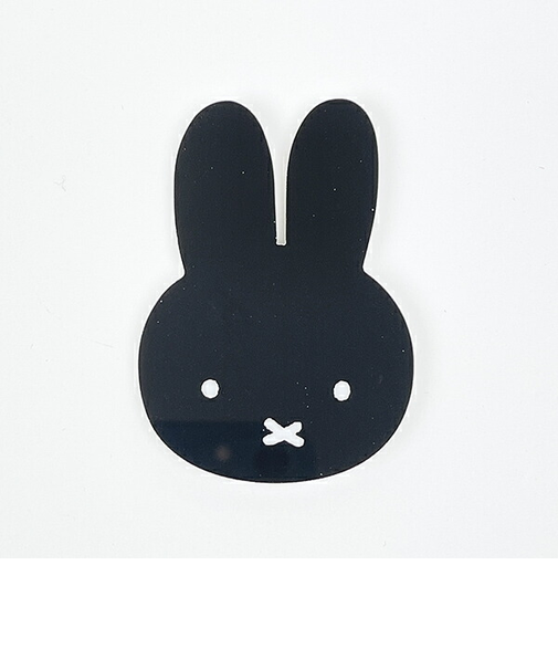 ミッフィー miffy フェイス アクリルマグネット ブラック