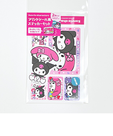 サンリオ マイメロディ＆クロミ プリントシール風ステッカーセット 日本製 Sanrio