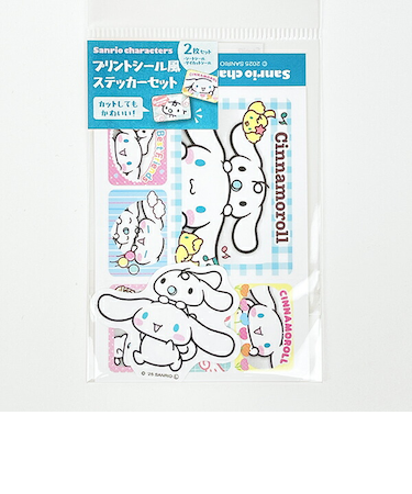 サンリオ シナモロール＆みるく プリントシール風ステッカーセット シナモン 日本製 Sanrio