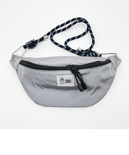 トムとジェリー ドルーピー カラーボディバッグ グレー ウエストポーチ 推し活 トムジェリ