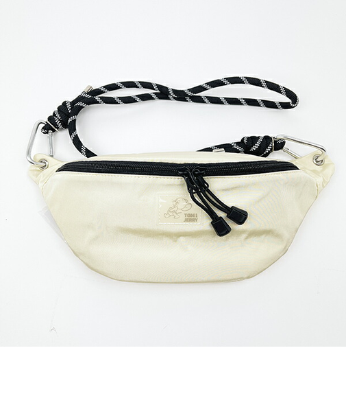 トムとジェリー タフィー カラーボディバッグ ホワイト ウエストポーチ 推し活 トムジェリ