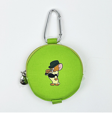 トムとジェリー マッスル カラーサークルポーチ グリーン 推し活 トムジェリ