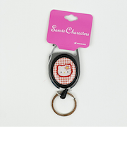 サンリオ ハローキティ メタルリール カオハナ レッド キーホルダー Sanrio