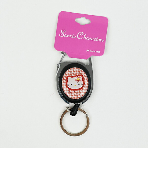 サンリオ ハローキティ メタルリール カオハナ レッド キーホルダー Sanrio