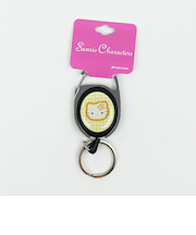 サンリオ ハローキティ メタルリール カオハナ イエロー キーホルダー Sanrio