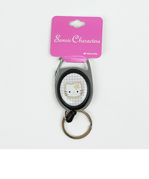 サンリオ ハローキティ メタルリール カオハナ ホワイト キーホルダー Sanrio