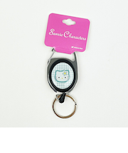 サンリオ ハローキティ メタルリール カオハナ グリーン キーホルダー Sanrio