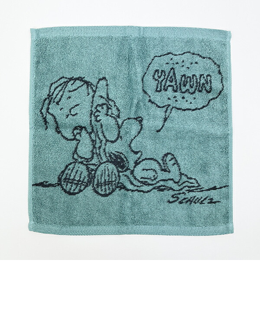 スヌーピー ウォッシュタオル グリーン ライナスの安心毛布 今治タオル 西川 日本製 SNOOPY