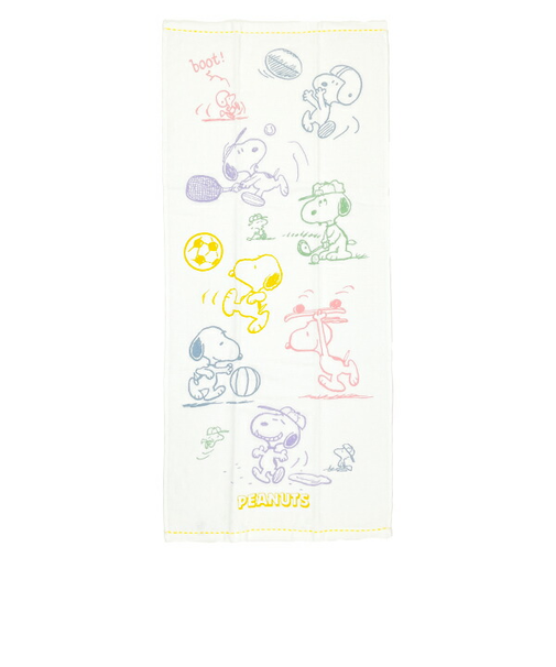 スヌーピー ふんわりガーゼタオル フェイスタオル スポーツ 西川 SNOOPY
