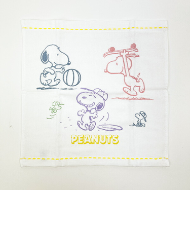スヌーピー ふんわりガーゼタオル ミニタオル スポーツ ハンカチ 西川 SNOOPY