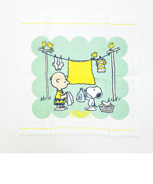 スヌーピー ふんわりガーゼタオル ミニタオル 洗濯 ハンカチ 西川 SNOOPY