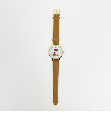 おさるのジョージ ベーシックレザーウォッチ ブラウン 時計