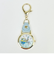 ミニオンズ レザーキーチェーンウォッチ ブルー 時計