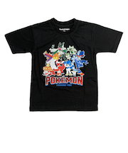 ポケットモンスター Tシャツ(130cm) 御三家集合 ブラック キッズ ポケモン アパレル