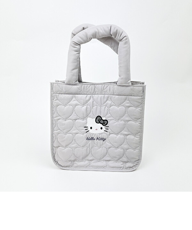 サンリオ ハローキティ モノトーン トートバッグ ライトグレー ランチ Sanrio