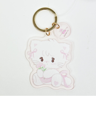 mikko illustrations ミッコ ムース アクリル染色キーホルダー