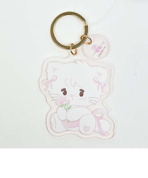 mikko illustrations ミッコ ムース アクリル染色キーホルダー