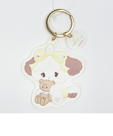 mikko illustrations ミッコ スフレ アクリル染色キーホルダー