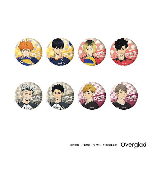 ハイキュー！！ トレーディンググリッター缶バッジ パターンアート 全8種 コンプリートBOX