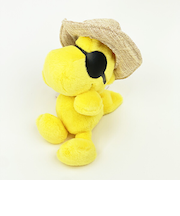 スヌーピー ウッドストック 麦わら帽子 ぬいぐるみ(S) イエロー