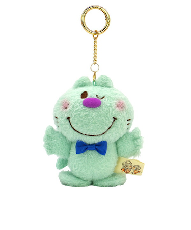 水森亜土 マスコット ねこ キーチェーン ミント ぬいぐるみ あどちゃん