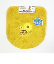 スタジオジブリ となりのトトロ 兼用フタカバー 花のバス停 トイレ用品 イエロー