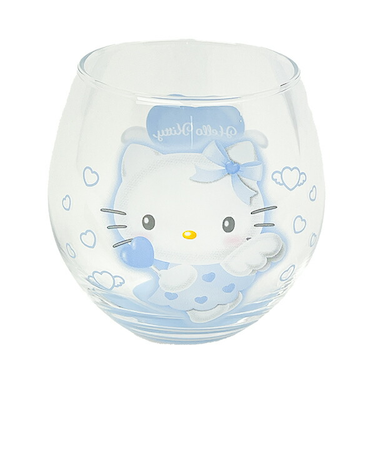 サンリオ ハローキティ まんまるグラス(ブルー) エンジェルキティ コップ 日本製 Sanrio