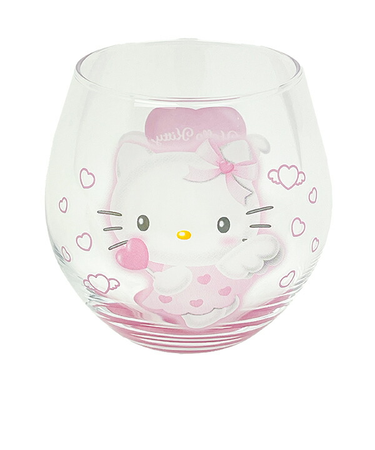 サンリオ ハローキティ まんまるグラス(ピンク) エンジェルキティ コップ 日本製 Sanrio