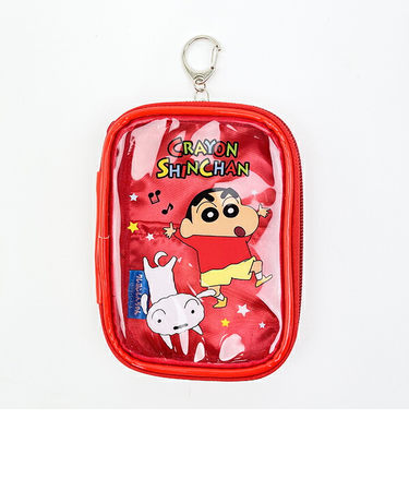 クレヨンしんちゃん しんちゃん＆シロ コレクションポーチ レッド  アクスタケース