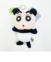 クレヨンしんちゃん ぱんだ なりきりアニマル刺繍チャームつきぬいぐるみキーリング ぬいぐるみ
