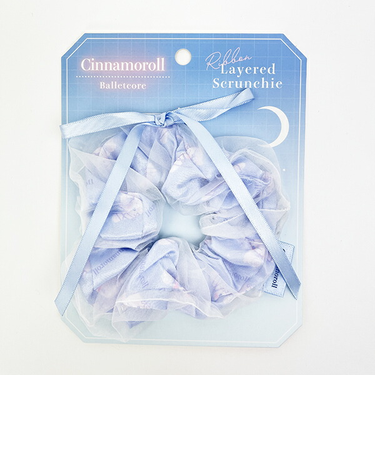 サンリオ シナモロール リボンレイヤードリボンシュシュ バレエコア ヘアアクセサリー シナモン Sanrio