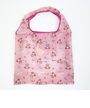 サンリオ マイメロディ ポケット付きエコバッグ かばん お買い物 レッド