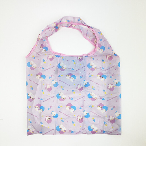 サンリオ リトルツインスターズ ポケット付きエコバッグ かばん お買い物 ピンク